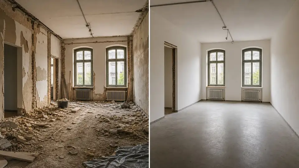 Renovierungsvorbereitung bei NovaHaus Köln